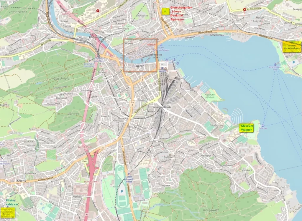 Lucerne map / Luzern