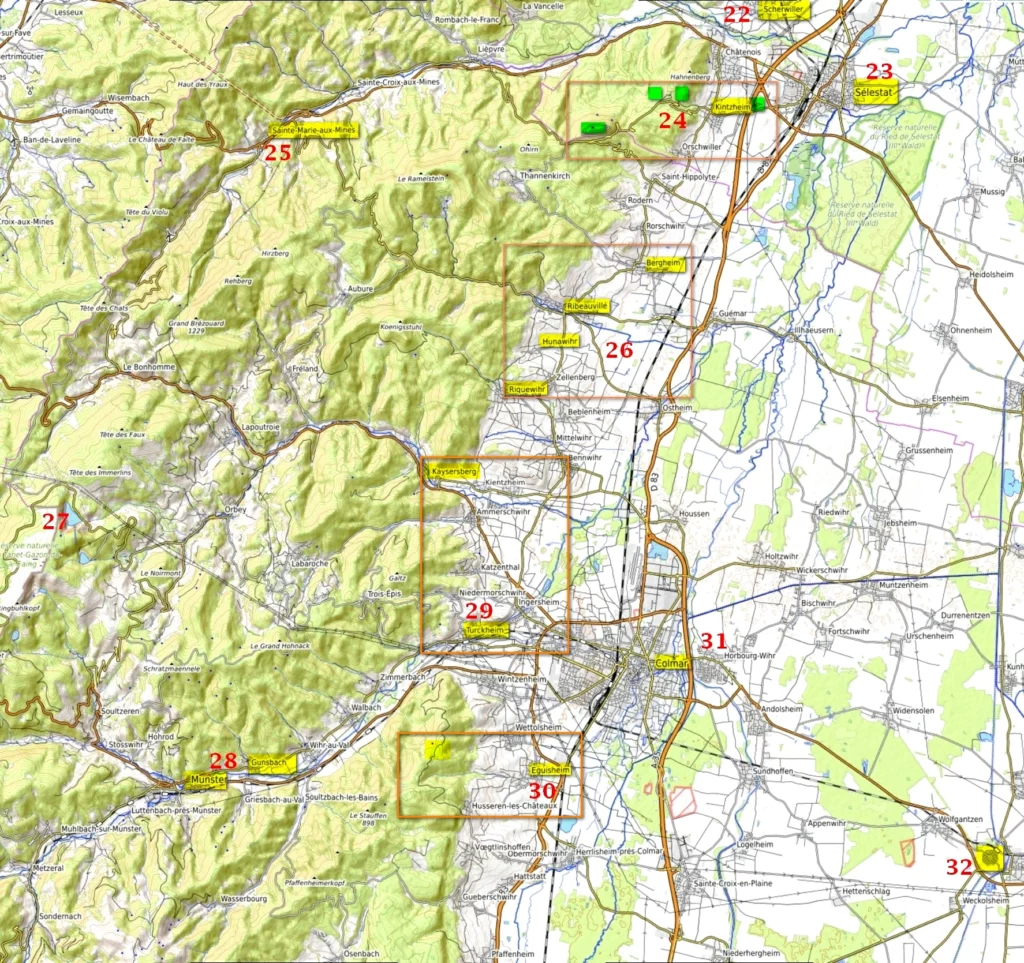 Alsace attractions What to see in Alsace map