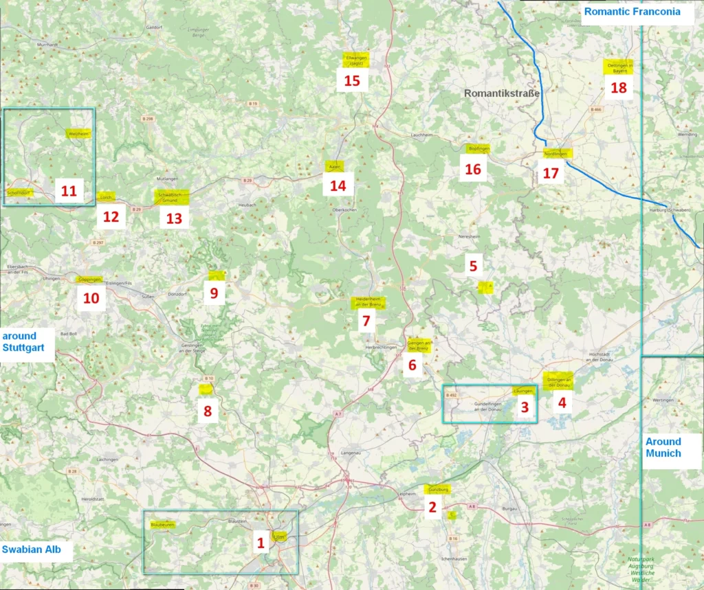 Swabia Albtrauf map